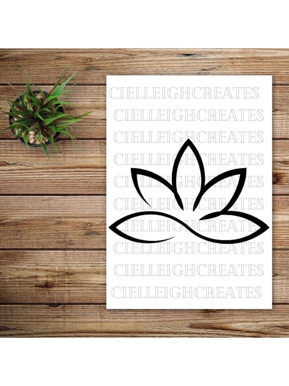*2 for $20* simple lotus vinyl decal Sticker Handcrafted